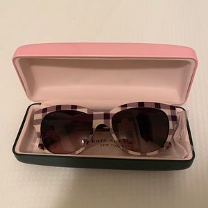 Kate Spade Gingham Cat Eye “Aisha” Sunglasses